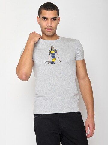 T-Shirt 'Animal Donkey Ski' GREENBOMB en gris : devant