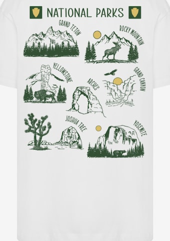 F4NT4STIC Shirt 'US National Parks Montage' in White: front