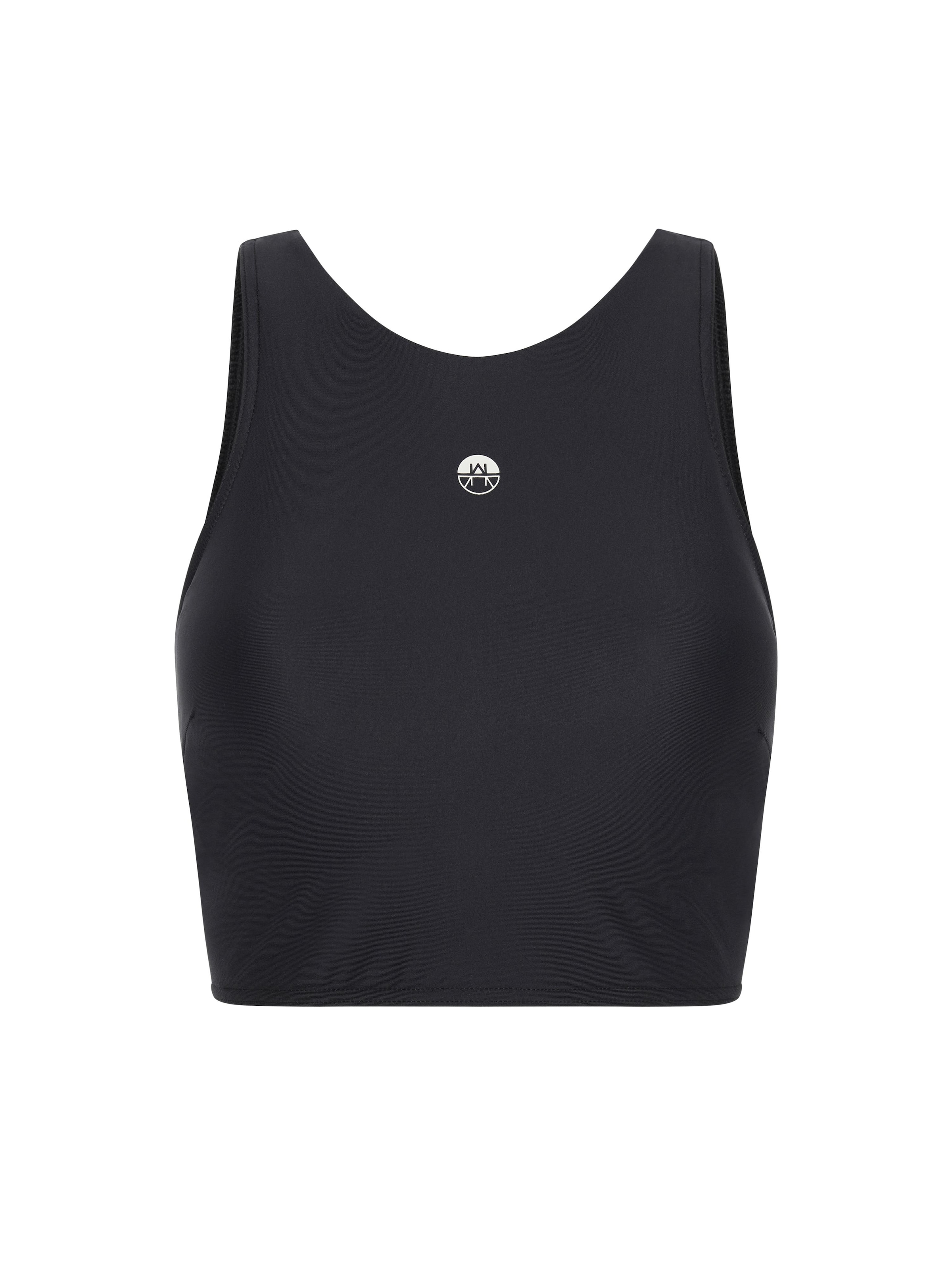 Horizon Athletic High neck Sports Bra 'Rhône' in Black: front