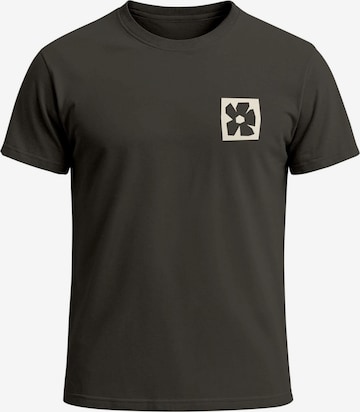 Neverless Shirt 'Blume Quadrat' in Grey: front