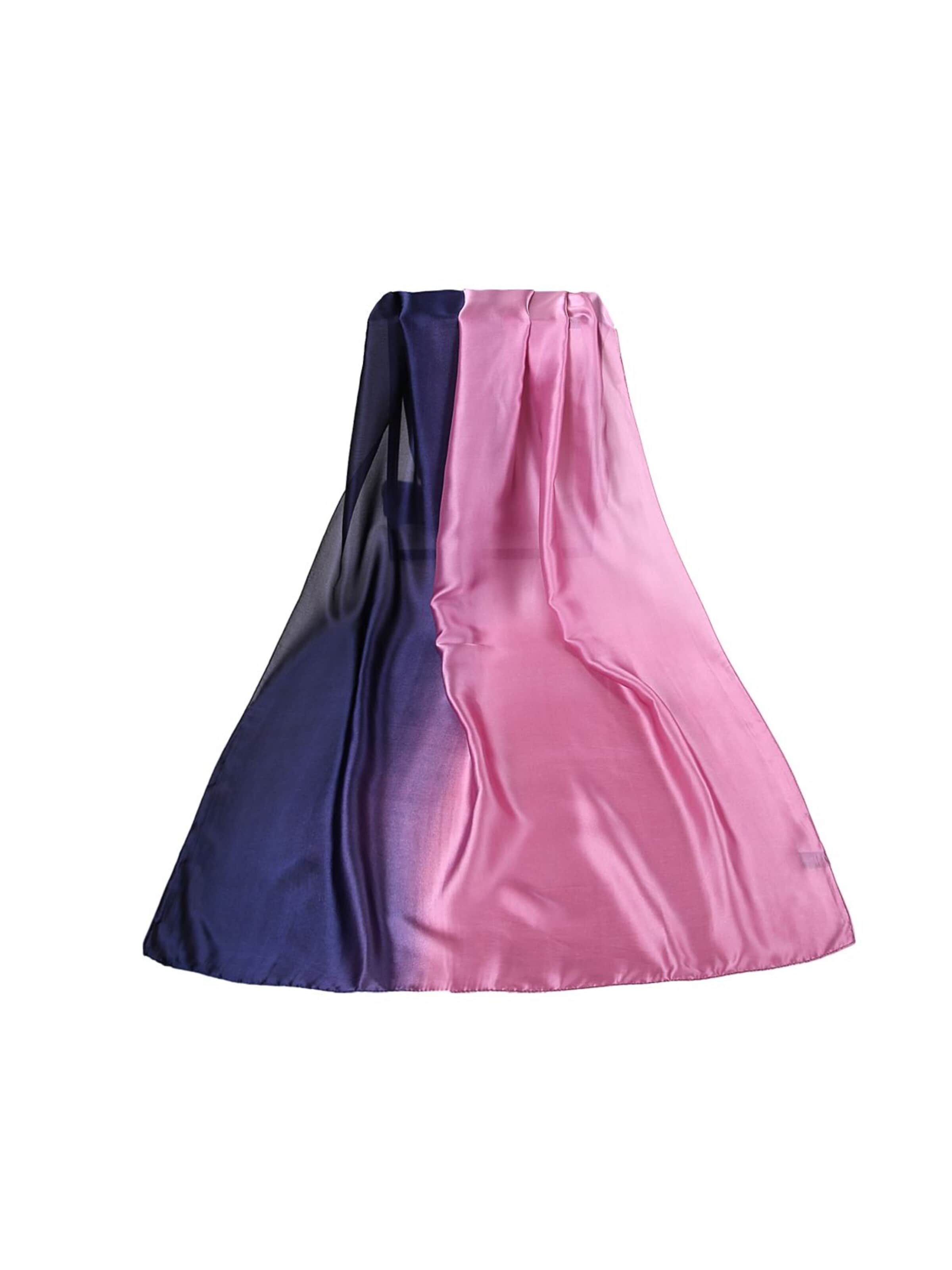 Écharpe 'Etole en Soie Pink Purple Navy Duo' alberto cabale en rose