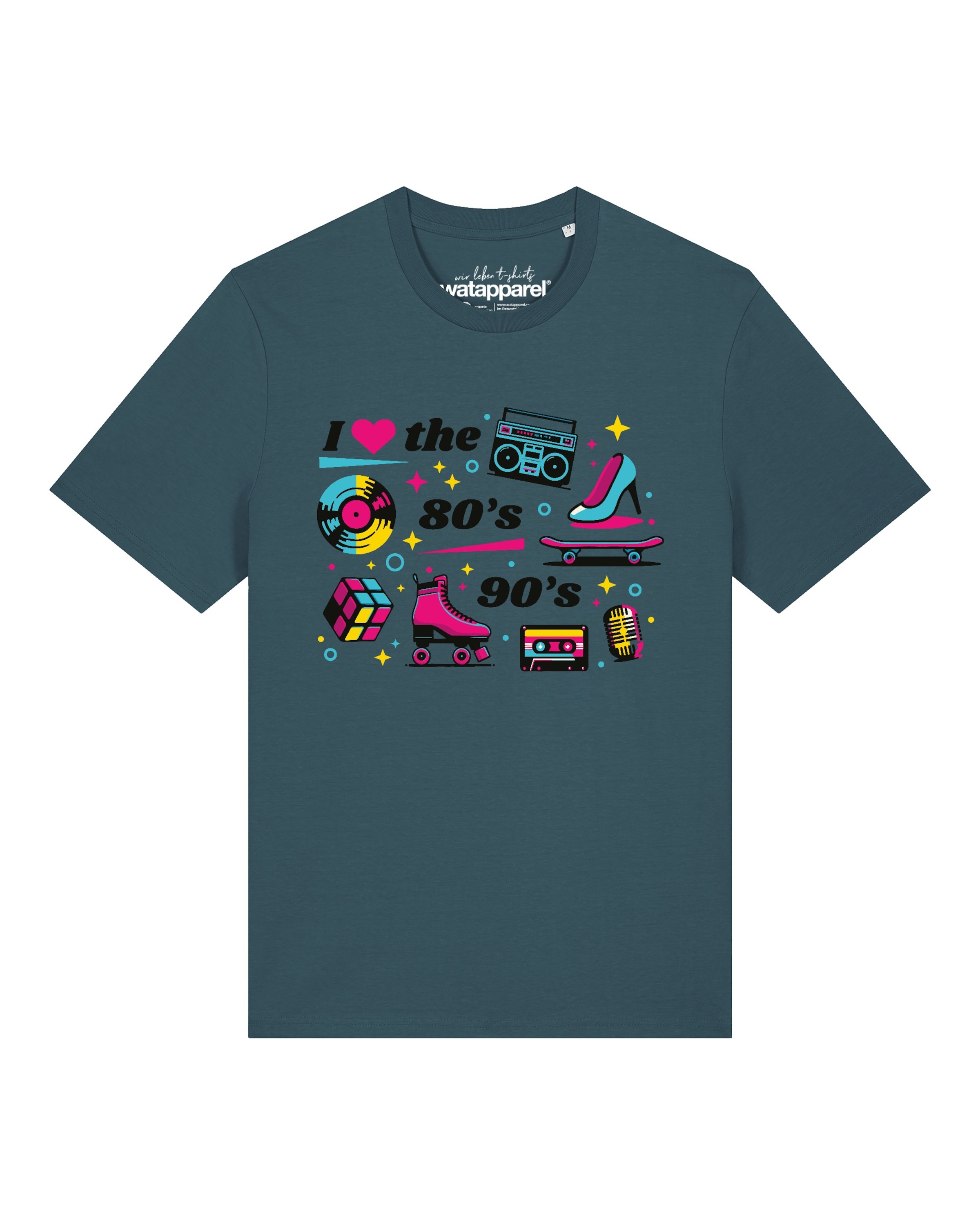 T-Shirt '80s Love' Watapparel en vert : devant