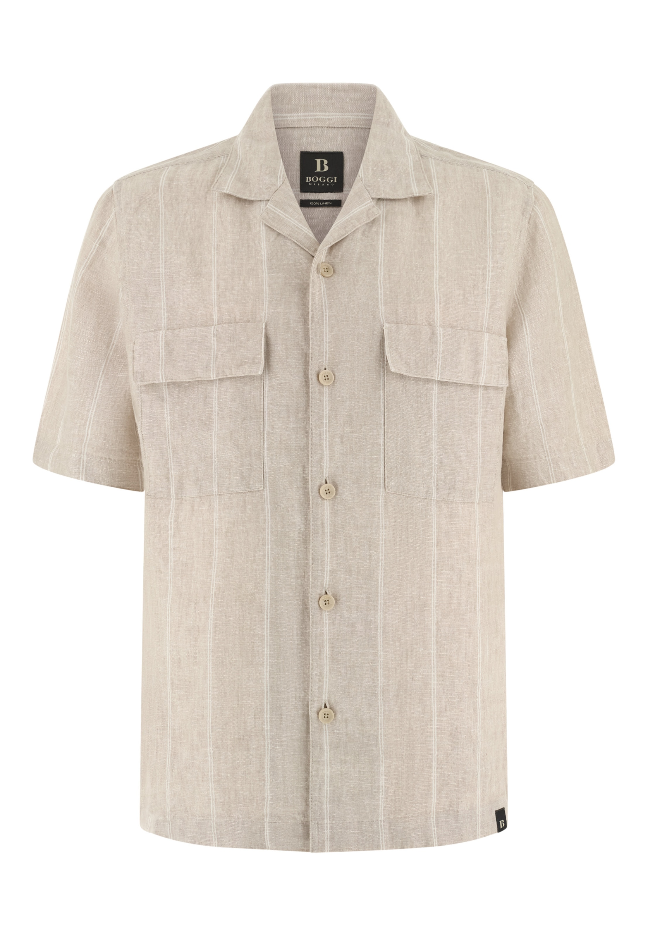Boggi Milano Regular fit Button Up Shirt in Brown: front