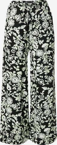 Marks & SpencerWide Leg/ Široke nogavice Hlače - crna boja: prednji dio