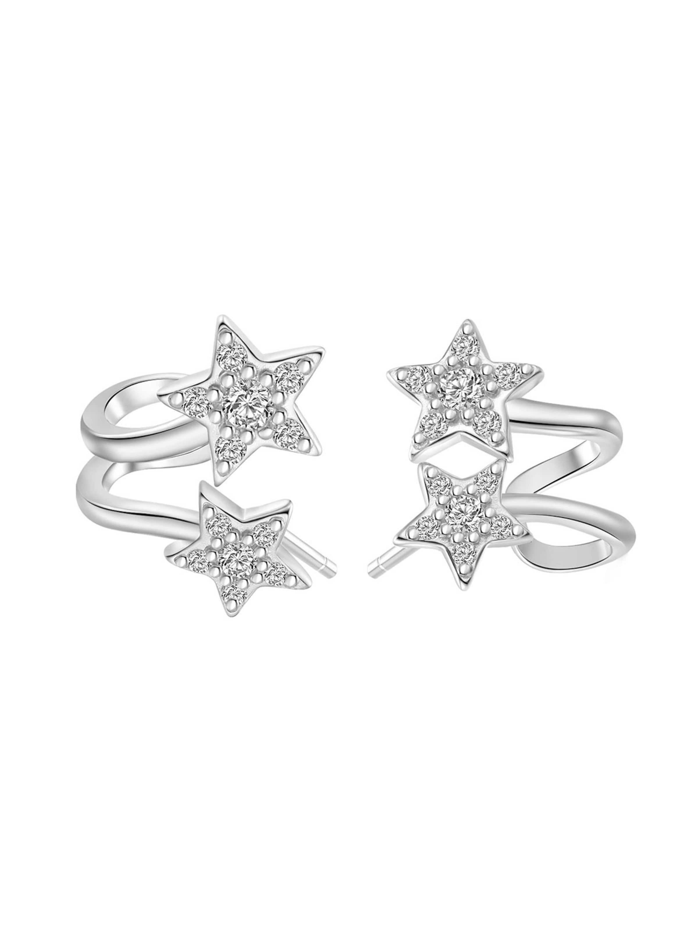 Hey Happiness Earrings 'Twin Star' in Silver