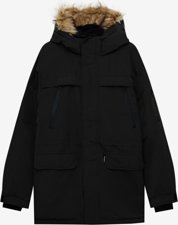 Pull&Bear Winterparka in Schwarz: predná strana