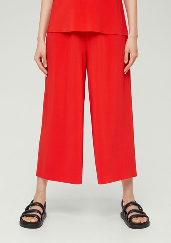 Wide Leg Pantalon s.Oliver en rouge : devant