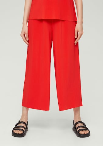 s.Oliver Wide leg Trousers in Red: front