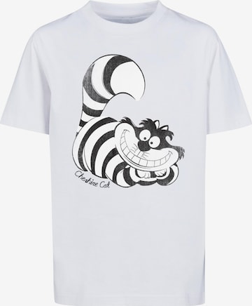 T-Shirt 'Alice in Wonderland - Cheshire Cat' ABSOLUTE CULT en blanc : devant