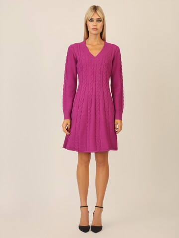 APART Knitted dress in Purple