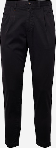 BOSS OrangeSlimfit Chino hlače 'Shyne' - crna boja: prednji dio