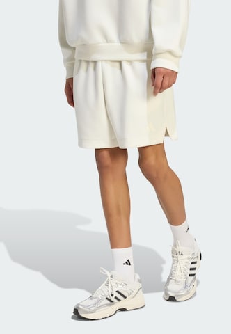 ADIDAS SPORTSWEAR Voľný strih Športové nohavice 'Lux' - Biela: predná strana