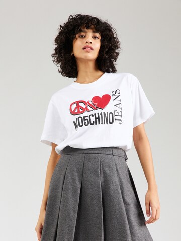 Moschino Jeans - Camiseta en blanco: frente