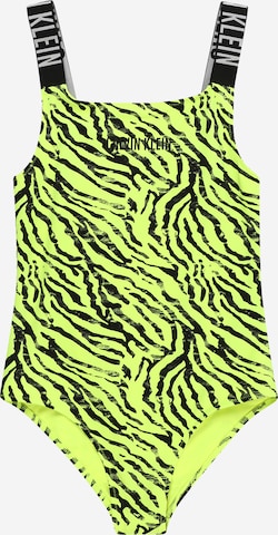 Regular Costum de baie întreg 'Intense Power ' de la Calvin Klein Swimwear pe verde: față