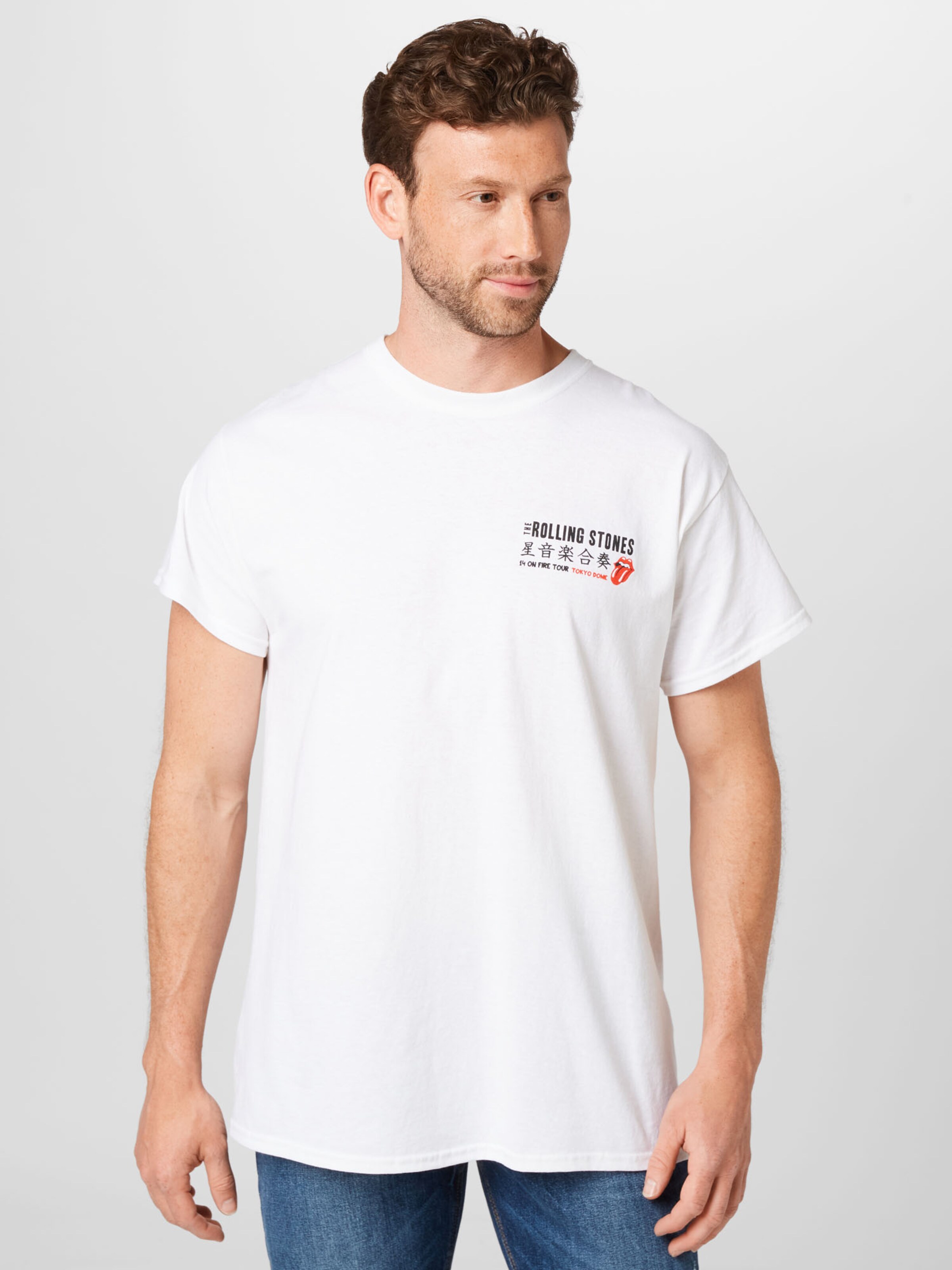 Männer Shirts River Island T-Shirt 'ROLLING STONES' in Weiß - ZO55855 Männer Shirts River Island T-Shirt 'ROLLING STONES' in Weiß - ZO55855