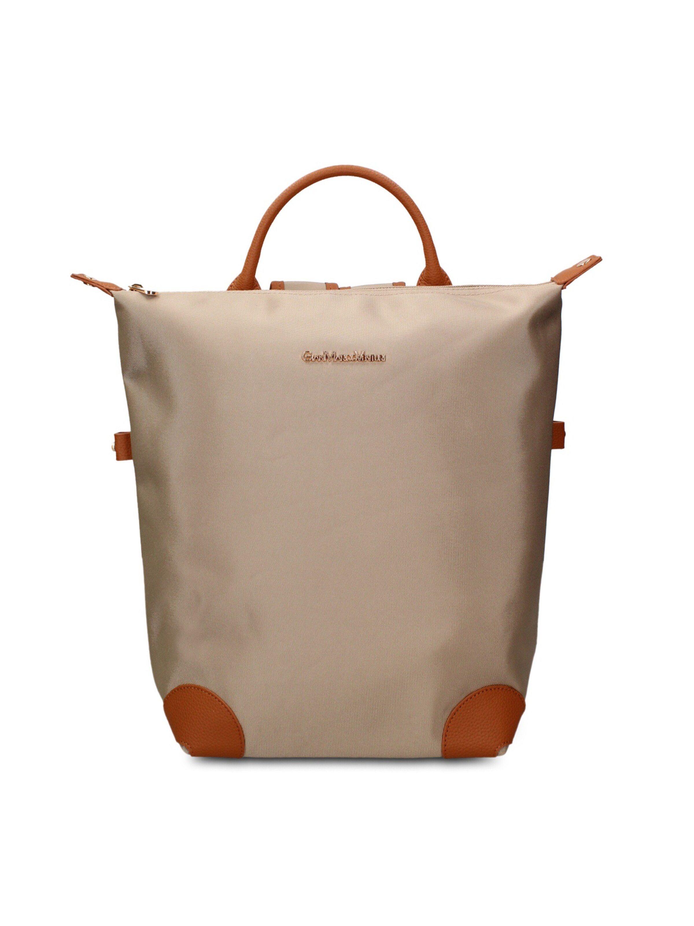 Zaino 'Zaino Novara Elite Gianmarco Venturi - Pelle Vegana 100% PU' di GianMarco Venturi in beige: frontale