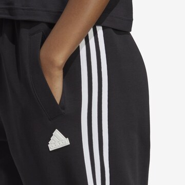 ADIDAS SPORTSWEAR Ohlapna forma Športne hlače 'Future Icons 3-Stripes' | črna barva