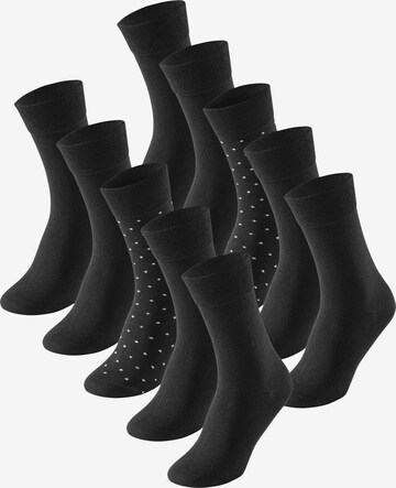 Chaussettes SCHIESSER en noir : devant