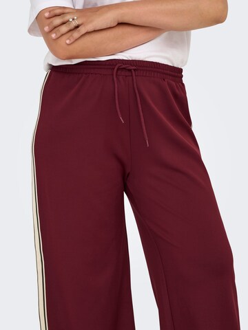 ONLY Carmakoma Wide leg Trousers 'CARAsta' in Red