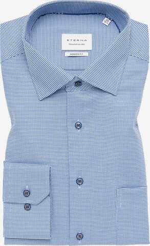 ETERNA Regular fit Button Up Shirt in Blue