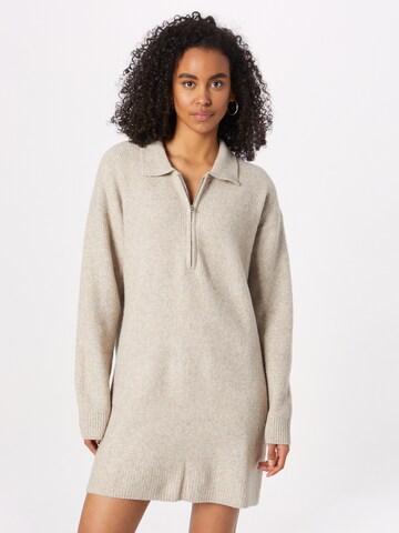 WEEKDAY Knitted dress 'Nicki Pike' in Beige: front