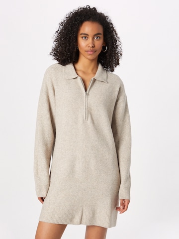 WEEKDAY Knitted dress 'Nicki Pike' in Beige: front