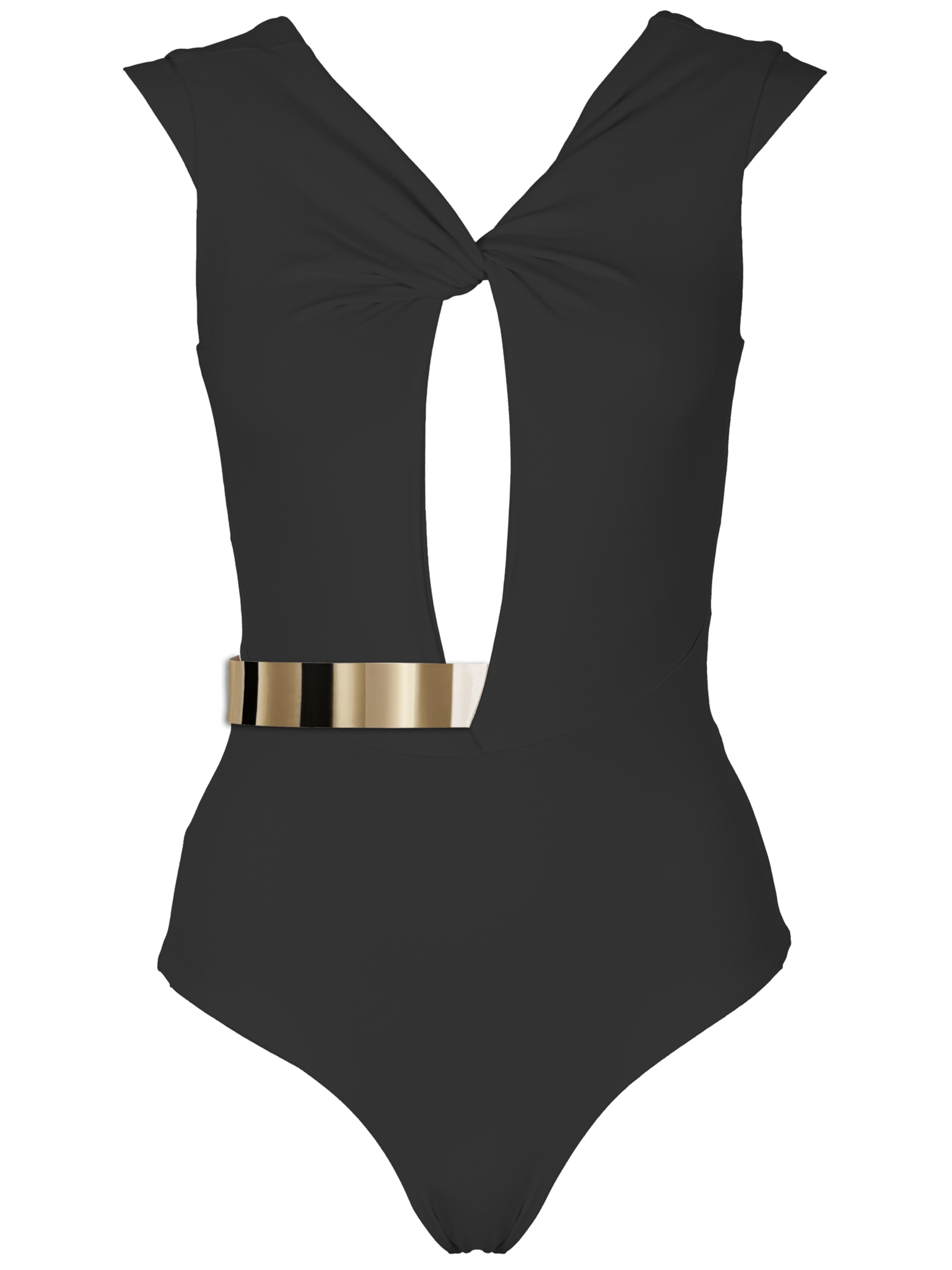 SEA ME SWIM High neck Badeanzug 'COTE D'AZUR Gold Edition'‌‌‌‌‌‌‌ in Schwarz