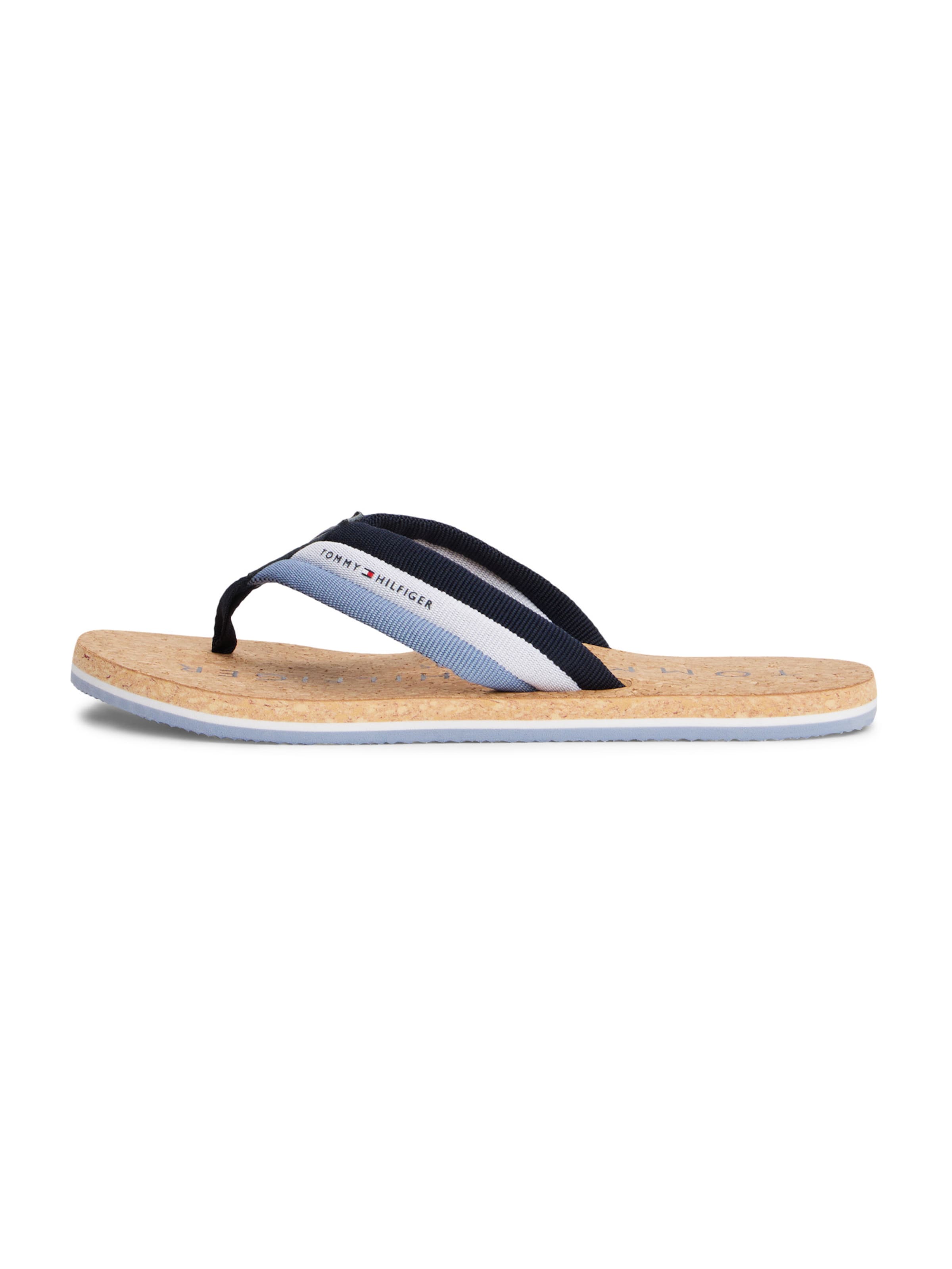 Tongs TOMMY HILFIGER en bleu : devant