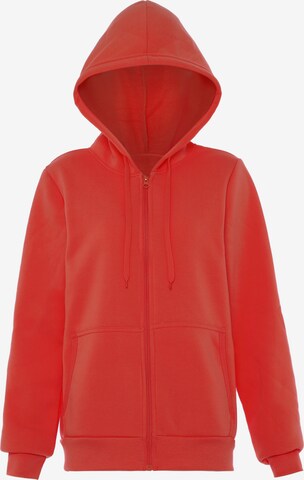 kilata Zip-Up Hoodie in Red: front