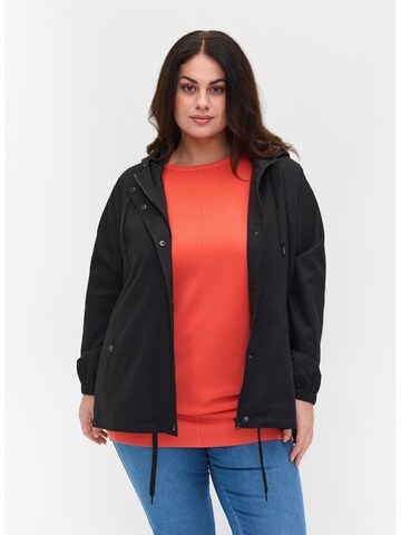 Zizzi Between-Season Jacket 'Camma' in Black: front