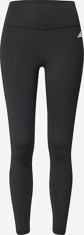 ADIDAS PERFORMANCE - Skinny Pantalón deportivo 'Essentials' en negro: frente