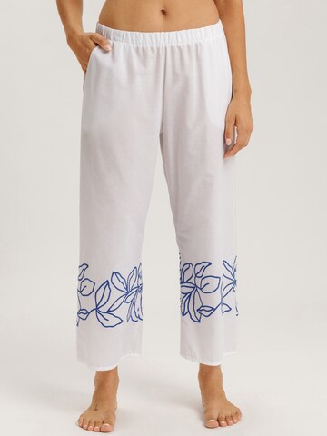 Hanro Pajama pants ' Liz ' in White: front