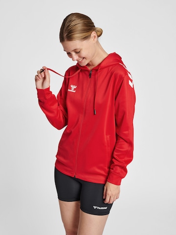 Hummel Athletic Zip-Up Hoodie in Red