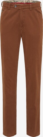 Meyer Hosen Slim fit Chino Pants in Brown: front