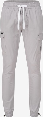 behype Regular Cargo Pants 'LENNY' in Grey: front