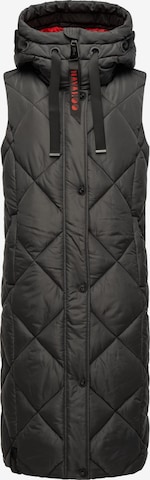 NAVAHOO Bodywarmer 'Schnuckel' in Grijs: voorkant