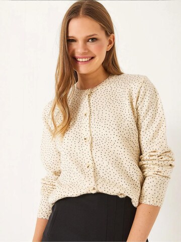 Bianco Lucci Strickjacke in Beige: Vorderseite