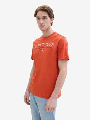 TOM TAILOR قميص بلون برتقالي