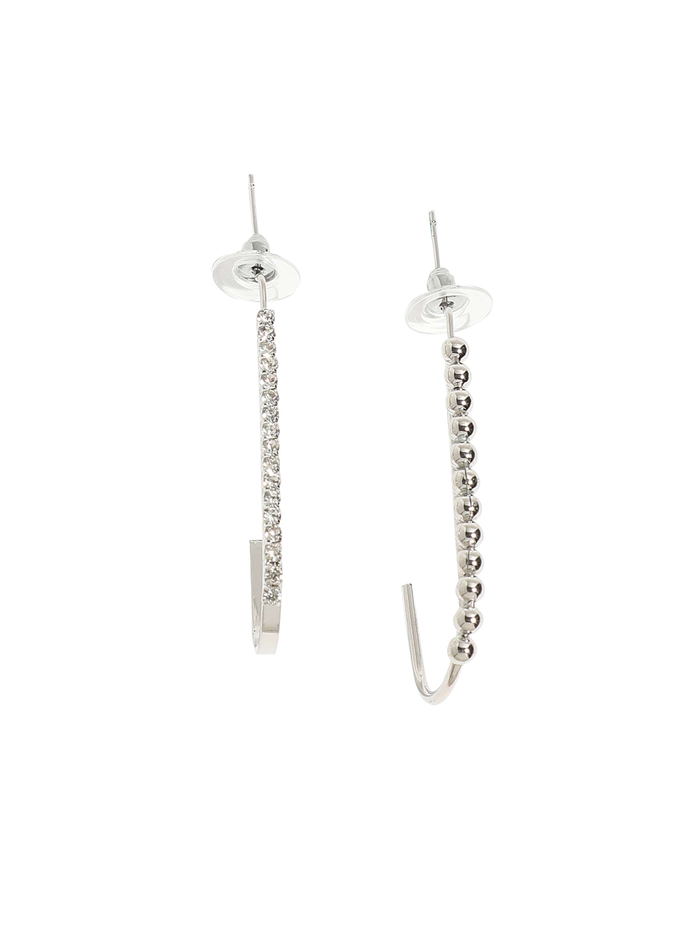 SOHI Náušnice ' Dorris ' – stříbrná: přední strana