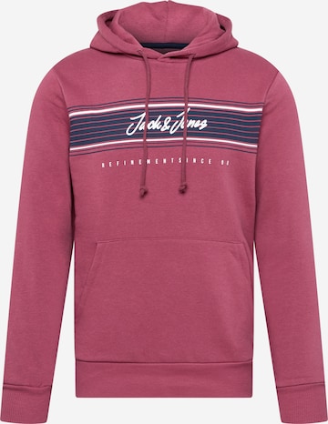 JACK & JONES Collegepaita 'LEO' värissä vaaleanpunainen: edessä