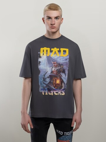 MAD TIGERS Shirt 'Dark Oceans'‌‌ in Grau: Vorderseite