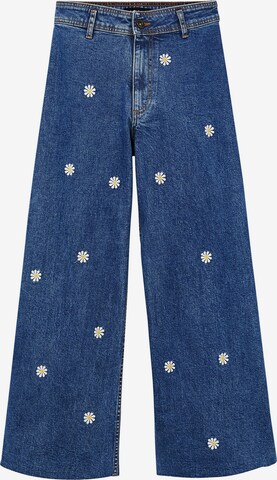 Desigual Wide leg Jeans in Blauw: voorkant