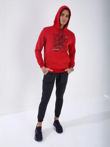 Sweat-shirt Tommy Life en rouge