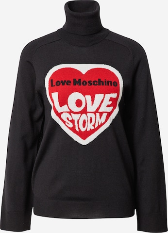 Love Moschino Пуловер 'MAGLIA' в черно: отпред