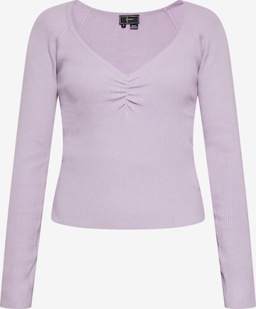 Pull-over faina en violet : devant