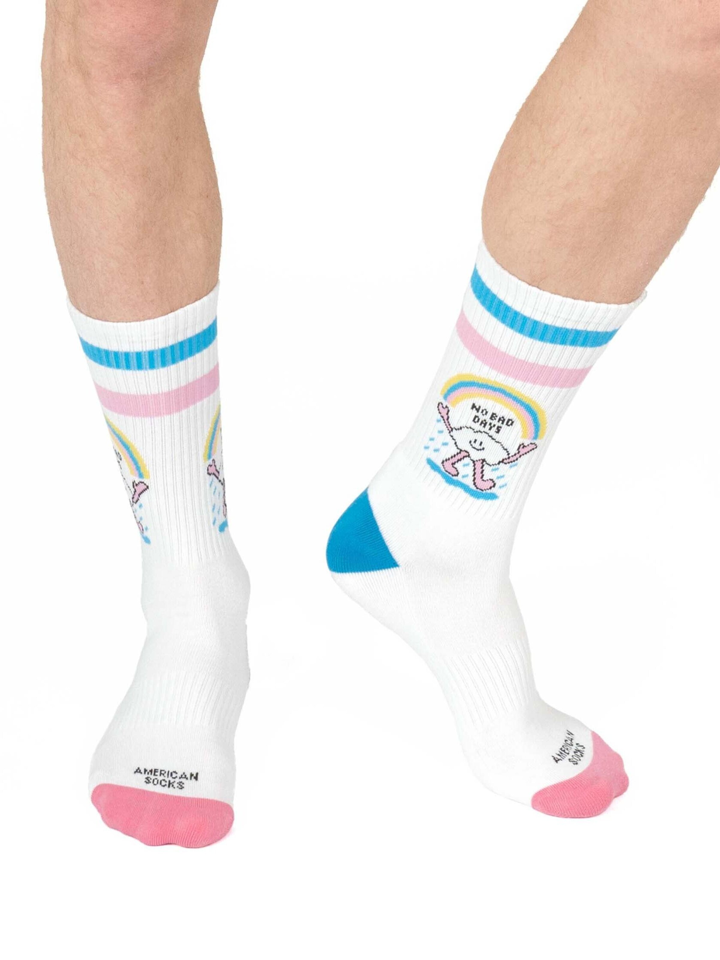 American Socks Socks 'No Bad Days' in White: front