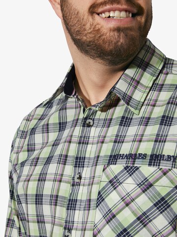 Charles Colby Comfort fit Button Up Shirt 'Duke Archibine' in Blue