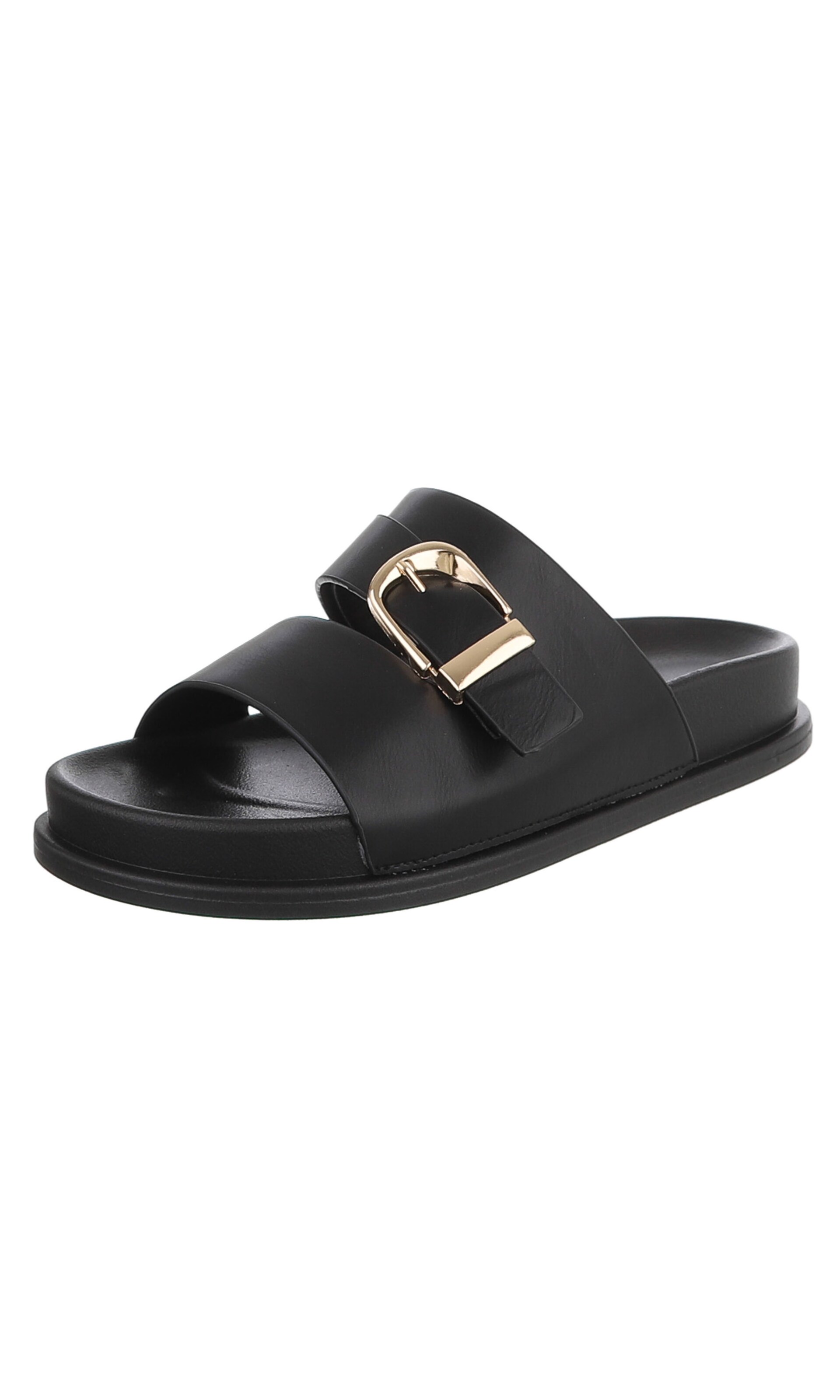 Ital-Design Mules in Black: front