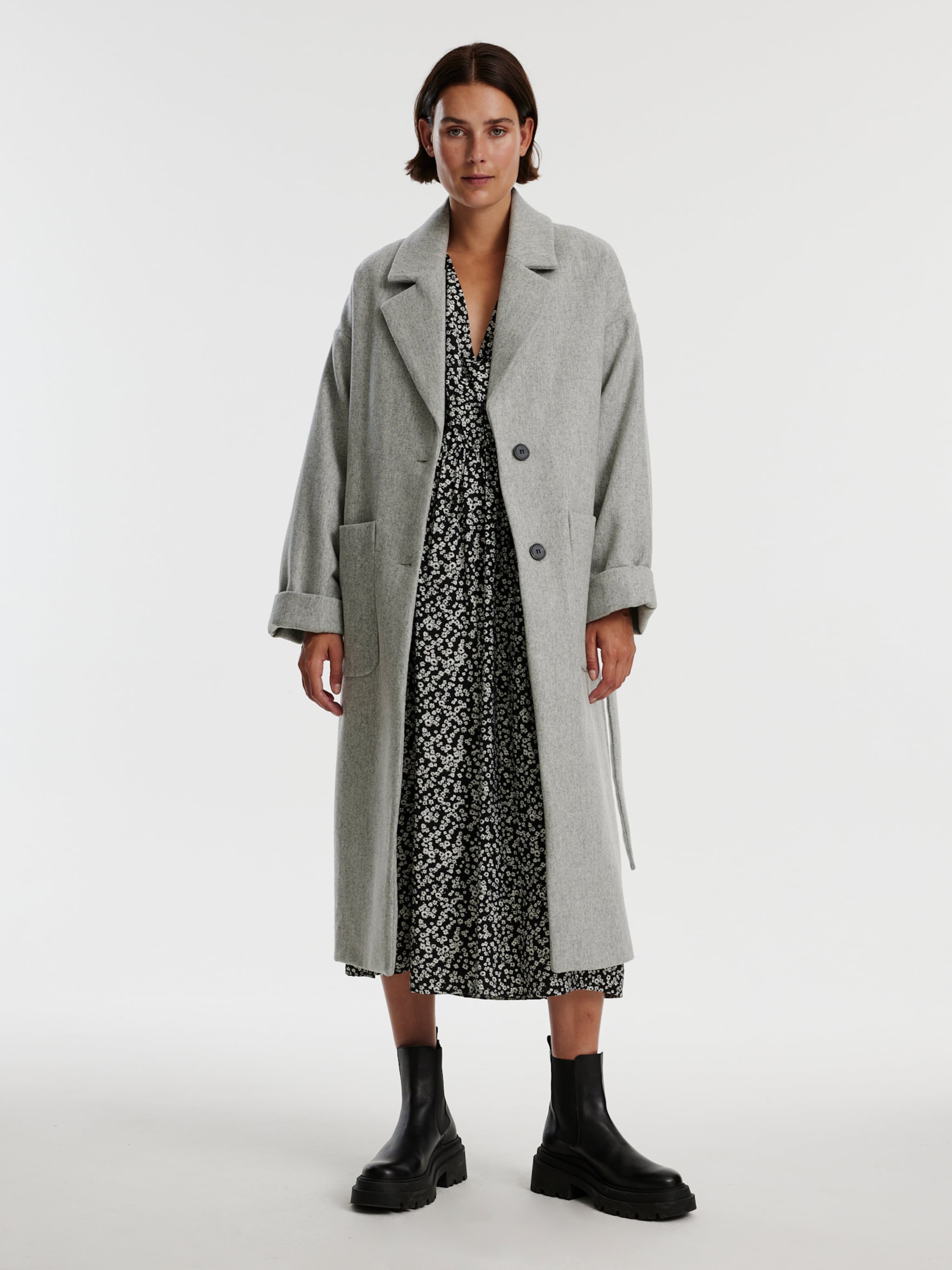 EDITED Produkte Mantel 'Santo' graumeliert