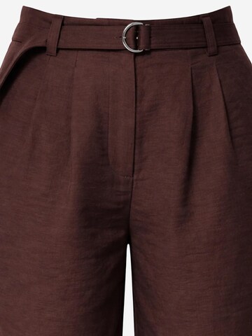 Wide leg Pantaloni con pieghe di MixRay in marrone